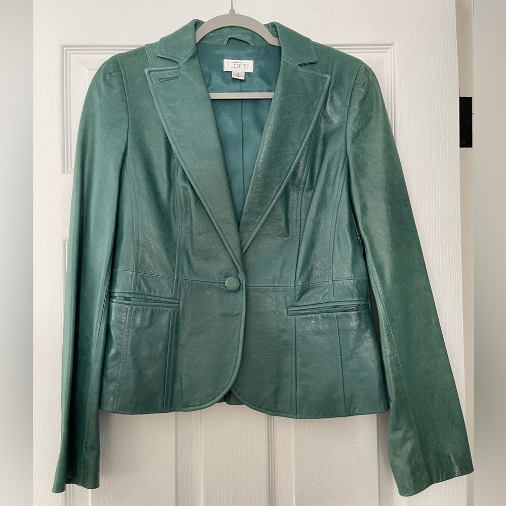 Ann Taylor LOFT Leather Blazer
